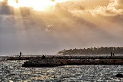 Coucher de soleil à Ste Anne - Guadeloupe