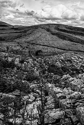 Burren Irlande n&b