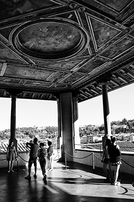 Palais musée à Florence n&b